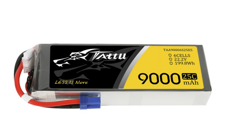 Batería LiPo TATTU 9000 mAh 6S 22.2V 25C